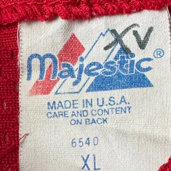 Florida College Mens XL Majestic Vintage Baseball Jersey #33 Red Blue White Mesh - Picture 4 of 12